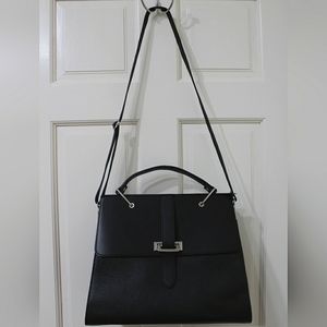 [SOLD] Black Leather Two-Way Bag